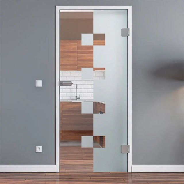 Levidor Glastür Wolfsburg Office/Studio transparent DIN-Rechts B: 83,4 cm, H: 197,2 cm - Bild 1