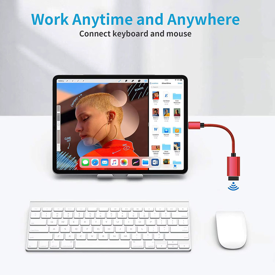 BRYNTHORX USB-C auf USB-OTG Adapterkabel in Blau für Xiaomi, Huawei und MacBook Pro - Bild 3