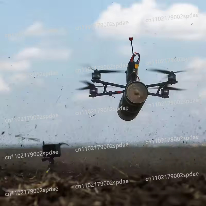 Optische Faser-Drohne mit Glasfaserkabel und FPV in Schwarz - Bild 2