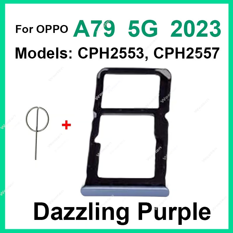 SIM-Kartenhalter in Schwarz für OPPO A79 A80 5G 2023 CPH2557 CPH2639 als Ersatzteil für den SIM-Kartenleser und Steckplatz - Bild 2