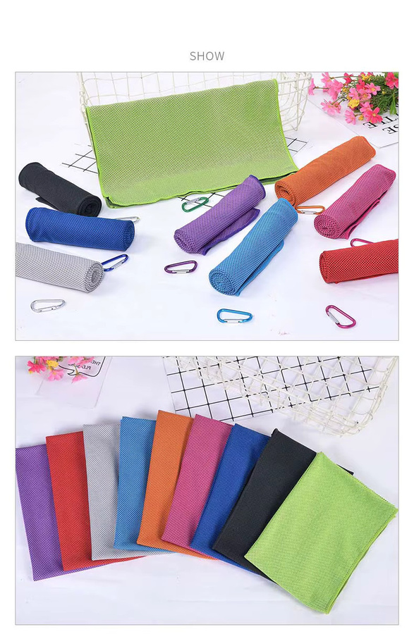2-teiliges OLOEY Kühlhandtuch Set in Multicolour, schnell trocknend und saugfähig für Yoga, Schwimmen und Outdoor-Sport - Bild 3