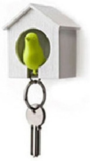 Schlüsselanhänger Vogelhaus-Form, grün, Unisex - Bild 1