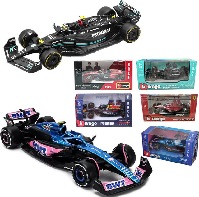 Bburago Mercedes Petronas W14 2023 44 Hamilton F1 Modellauto, 1:43 - Bild 1