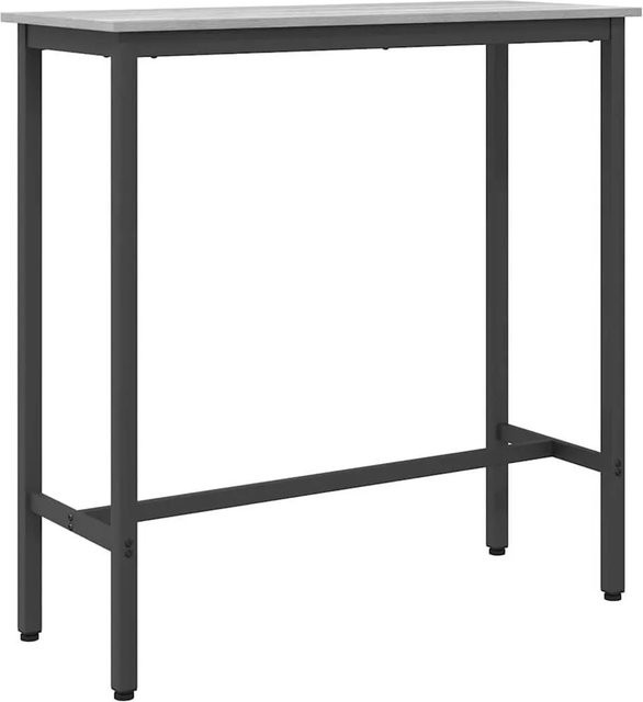 vidaXL Tisch in Grau Sonoma, moderner rechteckiger Tisch aus Holzwerkstoff und Stahl, B/T/H: 100 x 40 x 100,5 cm - Bild 1