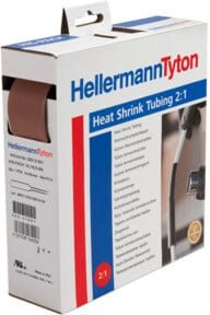 Hellermann Tyton Warmschrumpfschlauch 2:1 braun 5m Rolle - Bild 1