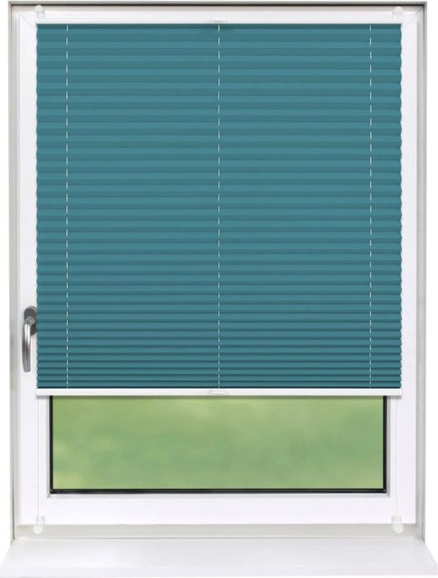Deco-Raum Plissee Basic Klemmfix in Petrol, blickdicht, B/H: 95 x 210 cm - Bild 1