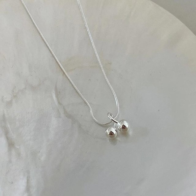 Lucky Star Jewelry Halskette Edelstahl, Kirschanhänger, Silber, Damen - Bild 1