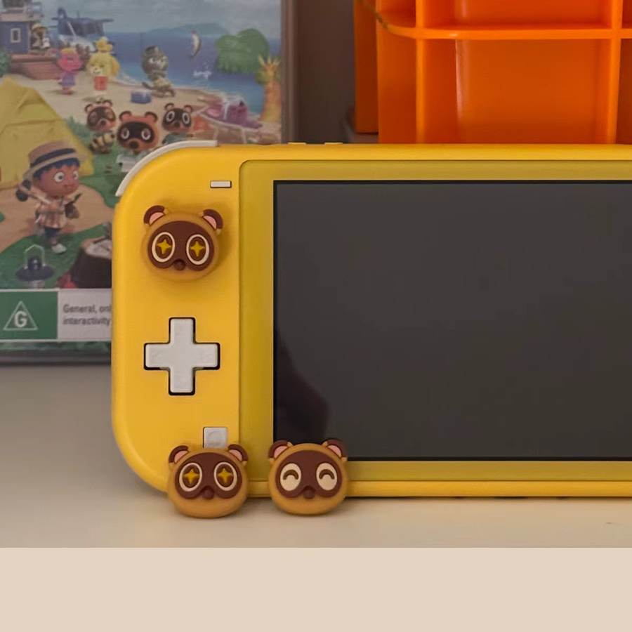 LISM Silikon-Daumengriffe im Tanuki-Design für Nintendo Switch, OLED, Lite und Switch 2 – 4 Stück Joystickkappen in Multicolor - Bild 5