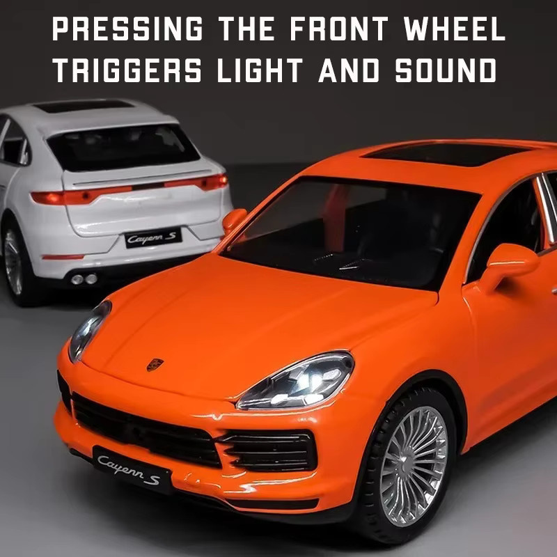 Maisto Cayenne Legierung Auto Modell, Druckguss Auto, mit Sound und Licht, Metall, Orange - Bild 4