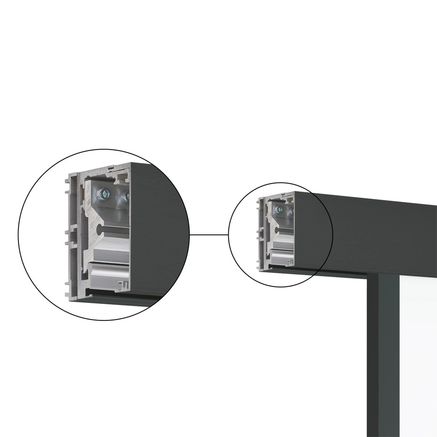 Skyscope Portal Abstandsprofil für Slimwork Schiebetür-Set, Schwarz, 2.200 mm - Bild 2