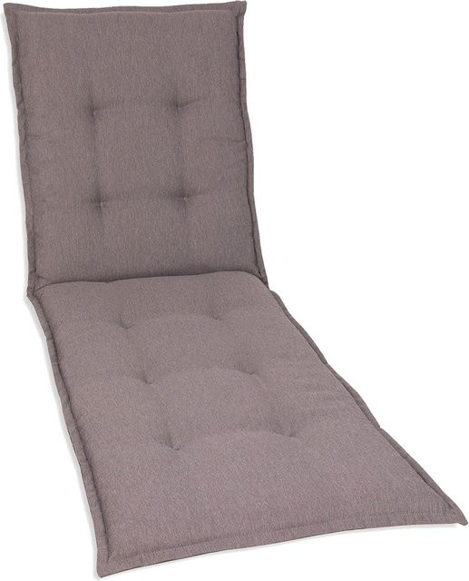 GO-DE TEXTIL Gartenauflage Liegenauflage aus Polyester in Taupe - Bild 1