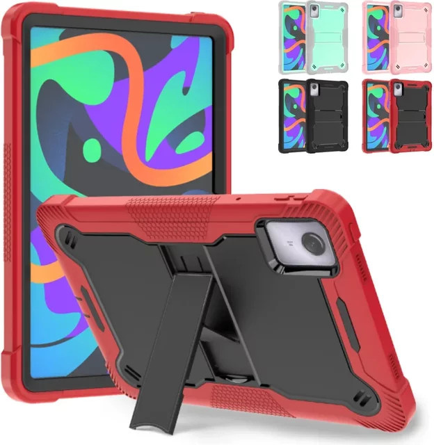 Stoßfeste Silikon-Tablet-Hülle für Lenovo Idea Tab 11 TB336ZU TB336FU Xiaoxin Pad 2025 11 Zoll TB335FC mit Stifthalter in Grau und Rot - Bild 1