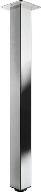 Hettich Tischbein Edelstahl-Optik Silber inklusive Montageplatte B/T/H: 6,0 x 6,0 x 70,0 cm - Bild 1