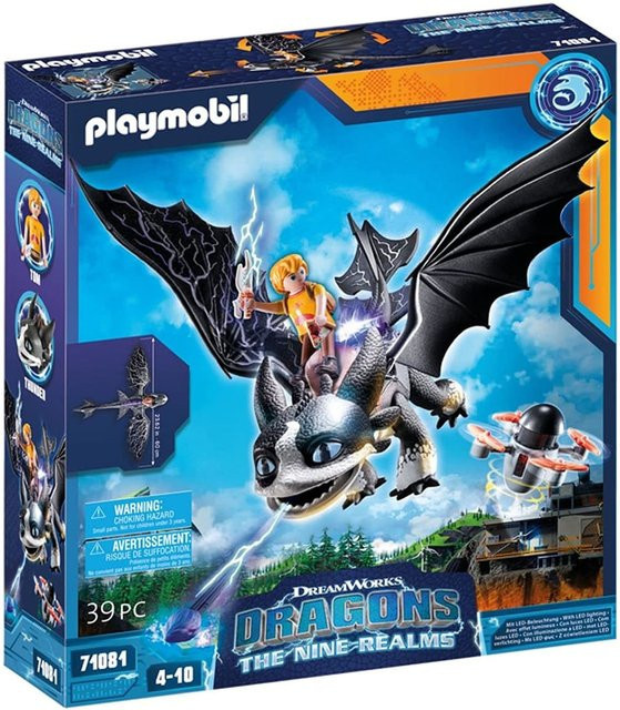 Playmobil Dreamworks Dragons The Nine Realms, Thunder und Tom, mit Schussfunktion und Lichtmodul, ab 4 Jahren - Bild 1