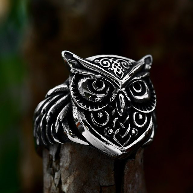 Beier Ring Eule, 316l Edelstahl, Unisex - Bild 1