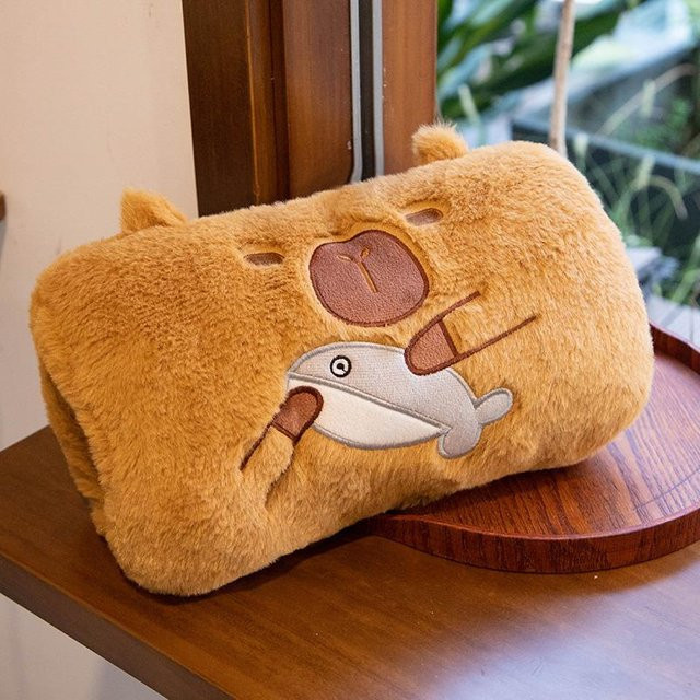 Binchi Fitness Kawaii Capybara Plüschwärmer Kuscheltier, 30cm, ab 14 Jahren - Bild 1