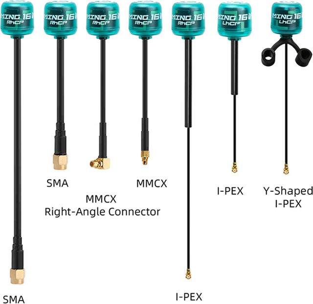Ming 16WB 5,8GHz LDS Antenne RHCP LHCP Hochleistungs-3,5dBi mit SMA IPX/UFL MMCX Anschluss für RC FPV Drohnen - Bild 1