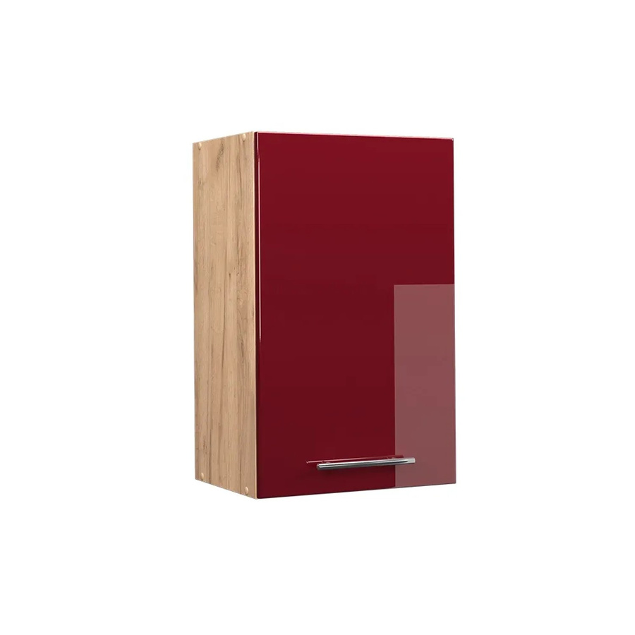 Vicco Hängeschrank Fame-Line Küchenschrank in Eiche Rot Bordeaux Hochglanz mit Softclose-Scharnieren und Einlegeboden, Breite: 45 cm - Bild 3