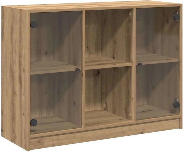 vidaXL Sideboard Artisan-Eiche in Braun aus Holzwerkstoff, B/T/H: 102 x 37 x 75,5 cm - Bild 1