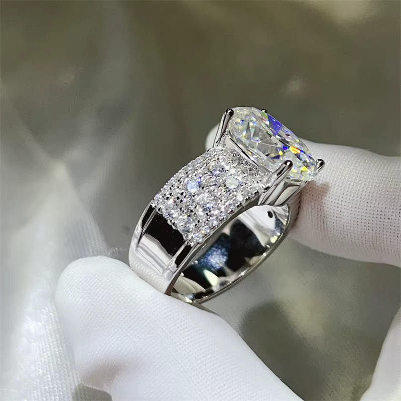 NKHOG Ring, 925 Silber, Moissanite, Diamant, Unisex - Bild 2