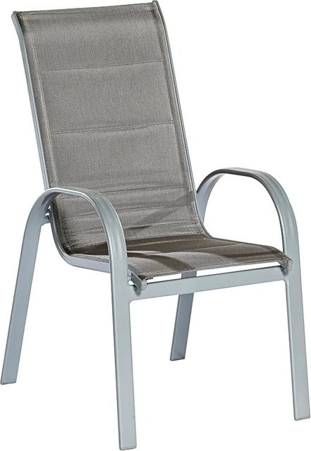 Merxx Amalfi Gartenmöbelset 2-teilig aus Aluminium und Textil in Silber und Braun - Bild 1