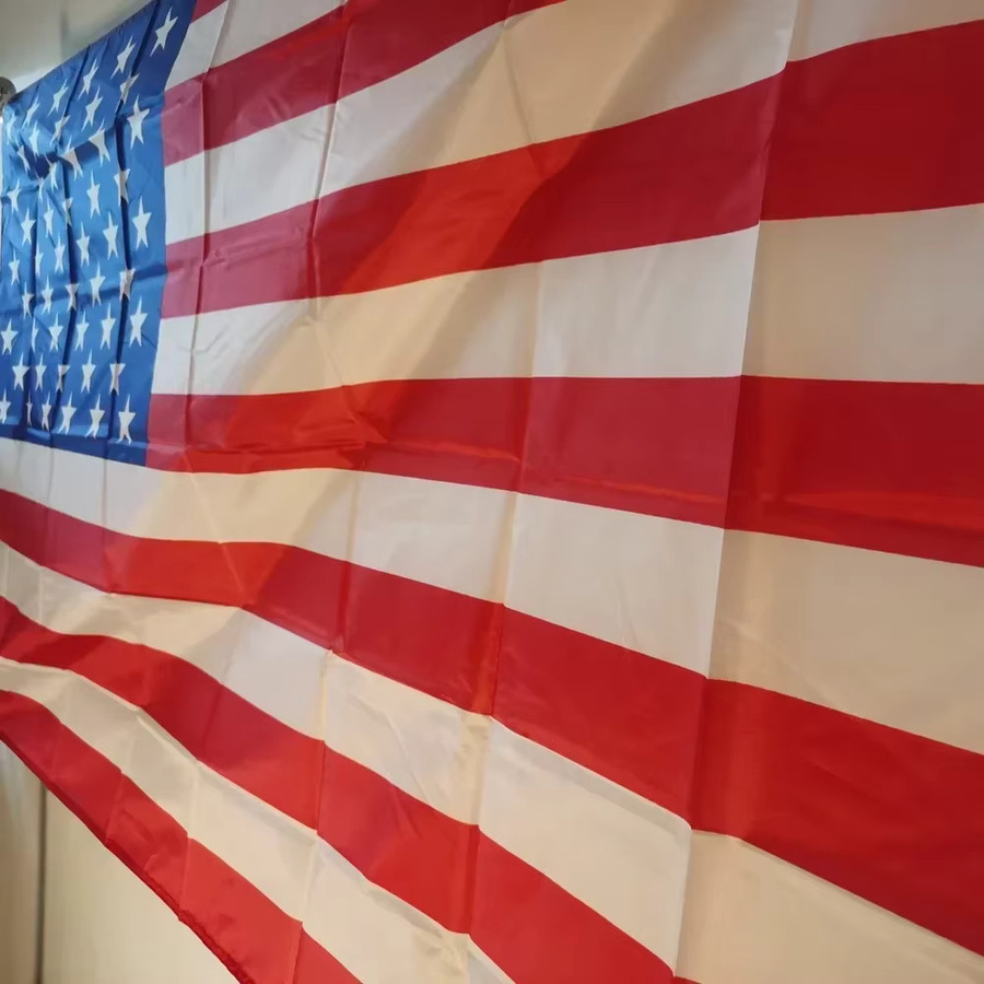 USA-amerikanische Flagge mit Sternen und Streifen aus Polyester in Rot, Weiß und Blau, B/H: 91 x 152 cm - Bild 4