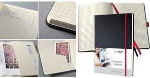 sigel Notizbuch Conceptum Red Edition, DIN A4, kariert, schwarz/rot, Hardcover mit Softwave-Struktur, B: 21,0 cm, H: 29,7 cm - Bild 1