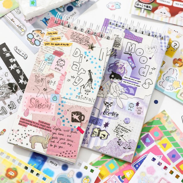 Qiqu Sammelalbum für Aufkleber mit Spiralbindung für deine DIY Scrapbook Kunstwerke - Bild 1