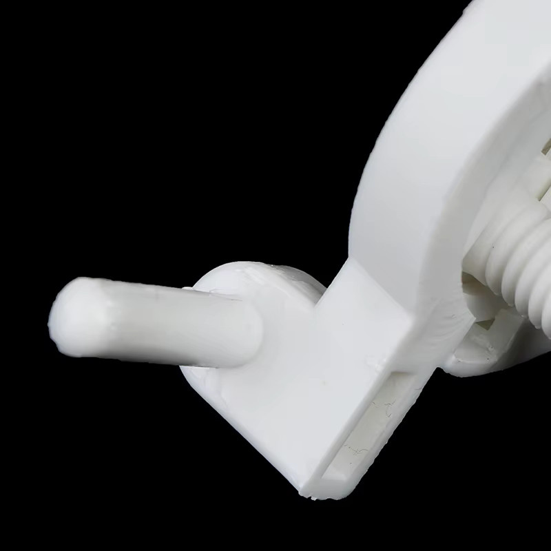 2er-Set Toilettensitzschrauben aus weißem Nylon als Befestigungsset für Scharniere und Reparaturen - Bild 3