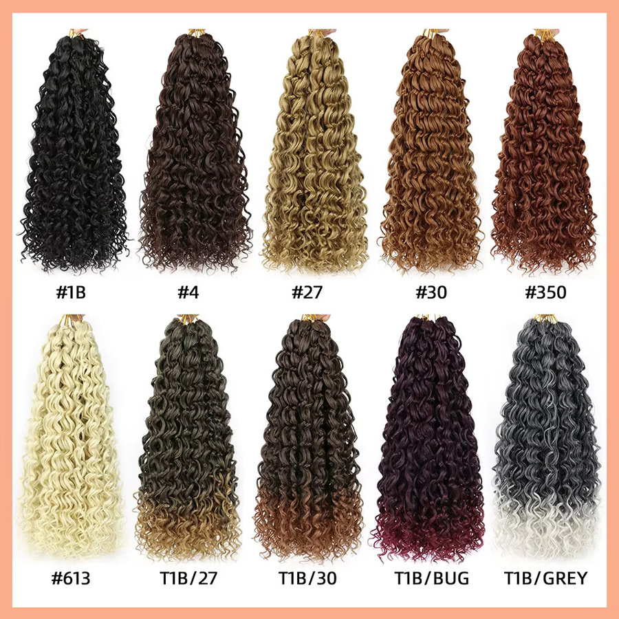 BEWILL GoGo Curl Häkelhaar Wasserwelle, 14-18 Zoll, Ombre, 1B - Bild 5