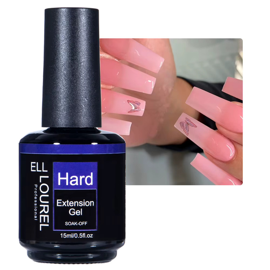ELL LOUREL Milky White Builder Nagelgel, 15 ml, nacktes Rosa, glänzend - Bild 3