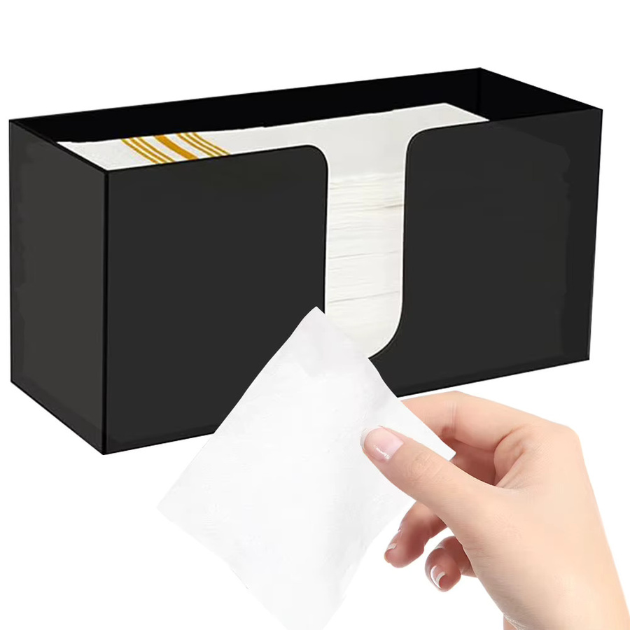 APWIKOGER Papierhandtuchspender aus Acryl für Küche und Bad, freistehender Serviettenhalter in Transparent oder Schwarz - Bild 6