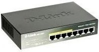 D-Link DGS-1008P 8-Port Gigabit Desktop Switch mit PoE-Funktion in Schwarz - Bild 1