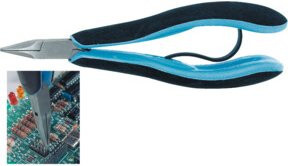 Lindström Elektronik-Flachzange aus Stahl in Blau, Länge: 150 mm - Bild 1