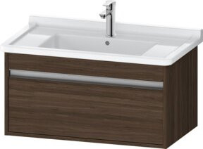 Duravit Waschtischunterschrank Ketho in Nussbaum dunkel mit 1 Auszug, wandhängend, B: 80 cm, T: 45,5 cm, H: 41 cm - Bild 1