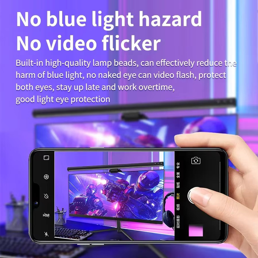 GGBEE LED Monitor Licht Bar in Schwarz mit Fernbedienung, stufenlos dimmbar und zum Clip-Aufhängen für Home-Office und PC - Bild 5