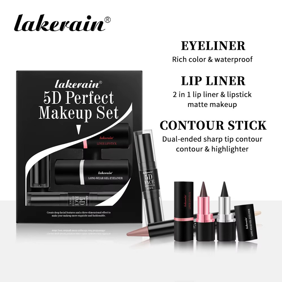 ibcccndc 5D Make-up-Set, Konturierungsstift, Eyeliner, Lippenstift, Matt, Damen - Bild 4