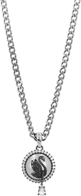 Swarovski Schwanenhalskette, Silber, Grau, Kristall, Damen - Bild 1