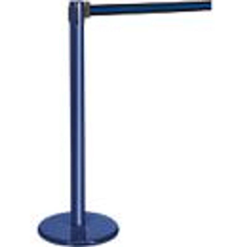 Guidesystems Gurtpfosten in Blau mit schwarz-blauem Gurt aus Metall - Bild 2