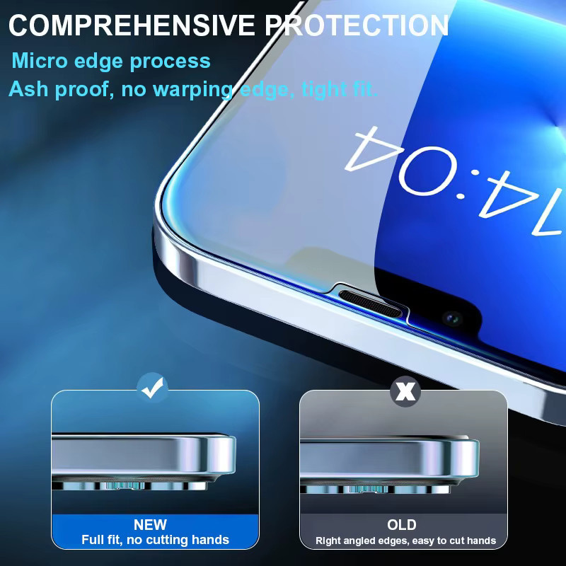 5 Stück Displayschutzfolien aus gehärtetem Glas für Apple iPhone 12 bis iPhone 17 Pro Max, transparent - Bild 3