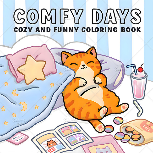 COMFY DAYS Erwachsenen-Malbuch, Tiere, bunt, Pappe / Karton - Bild 1