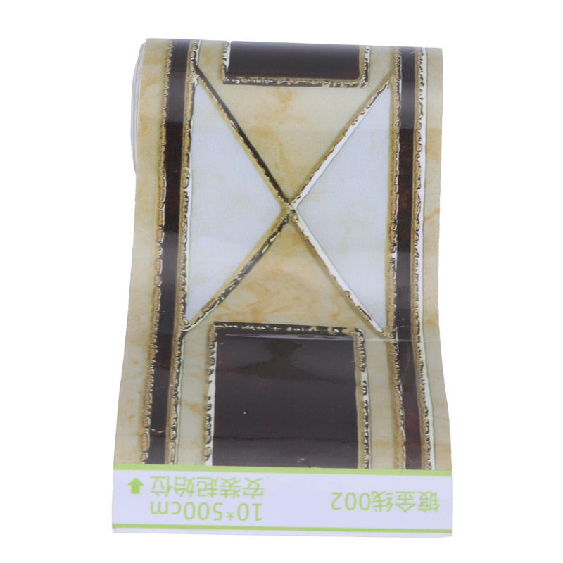 Selbstklebende Wandleiste GoolRC in Weiß und Gold mit geometrischem Design aus Kunststoff zur Dekoration von Küche und Bad - Bild 3