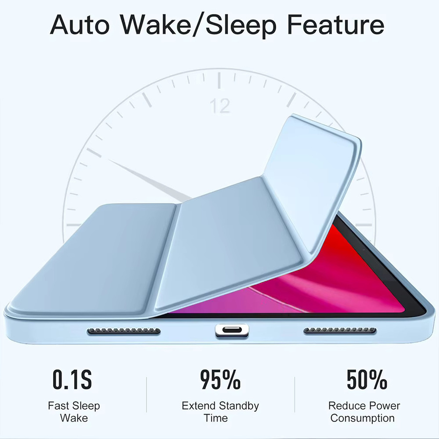 Schutzhülle für Lenovo Tab M11 2025 (TB-330FU/TB-331FC), stoßfeste Abdeckung mit Auto Wake/Sleep Funktion und faltbarem Stand, Farbe: Lila - Bild 2