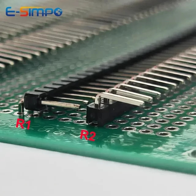 E-SIMPO 10 Stück Rechtwinklige Pin Header Jumper, 2,54 mm Abstand, 1 x 40 Reihe, Vergoldet, B6–12 mm, PCB Männlich RA Pin Header - Bild 1