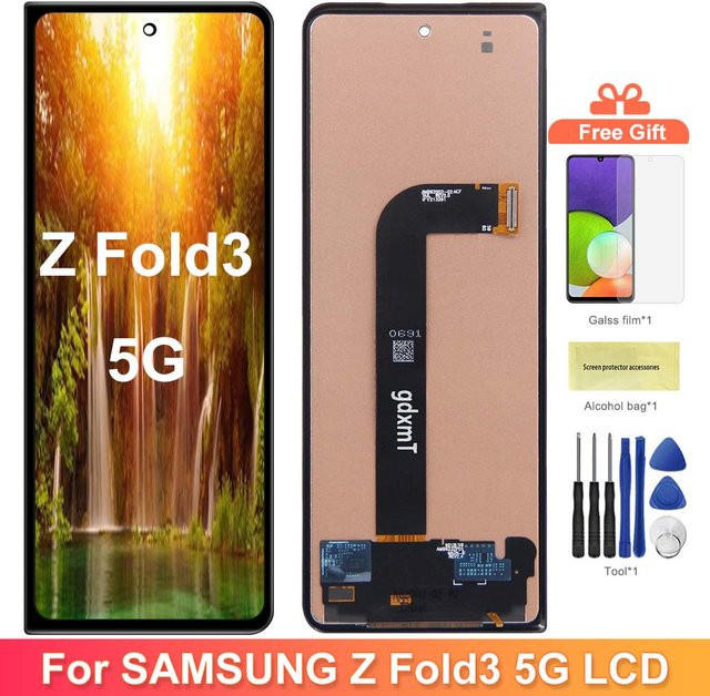 Samsung Z Fold3 5G LCD Display mit Touchscreen Digitizer Reparatur-Set in Schwarz für F9260 F926B F926U - Bild 1