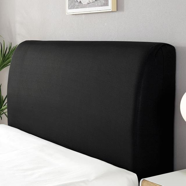 Elastischer Kopfteilbezug von Yiran Furniture aus Polyester und Baumwolle, einfarbiger Bettkopfbezug mit Spandex für dein Bett, Breite: 100-120 cm - Bild 1
