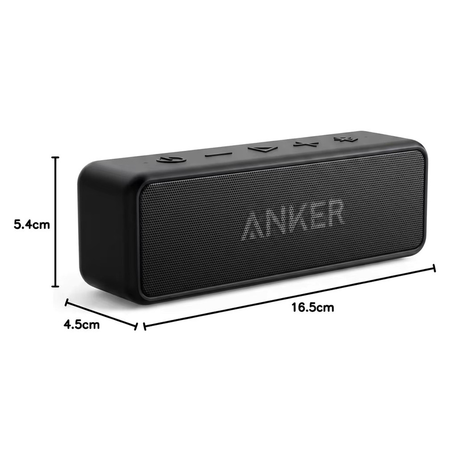 Anker SoundCore 2 Bluetooth Lautsprecher mit Dual Bass Treibern und IPX7 Wasserschutz in Schwarz - Bild 7