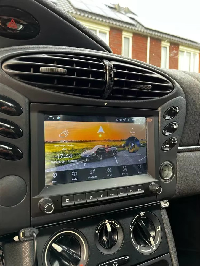 Sadocom Android 14.0 Autoradio mit 7 Zoll Display, 8-Kern Prozessor, 8GB RAM, 256GB Speicher, DSP, GPS und CarPlay in Schwarz für Porsche 911 996 986 Cayman Boxster - Bild 5