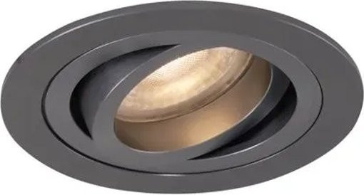 QAZQA Rondoo Moderner Einbaustrahler Gunmetal GU10 Rund Schwenkbar - Bild 1