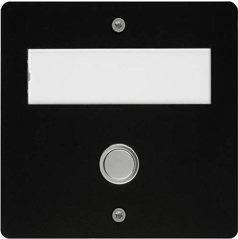 Grothe 43454 Funkklingel mit Namensschild in Schwarz mit Batteriebetrieb - Bild 1